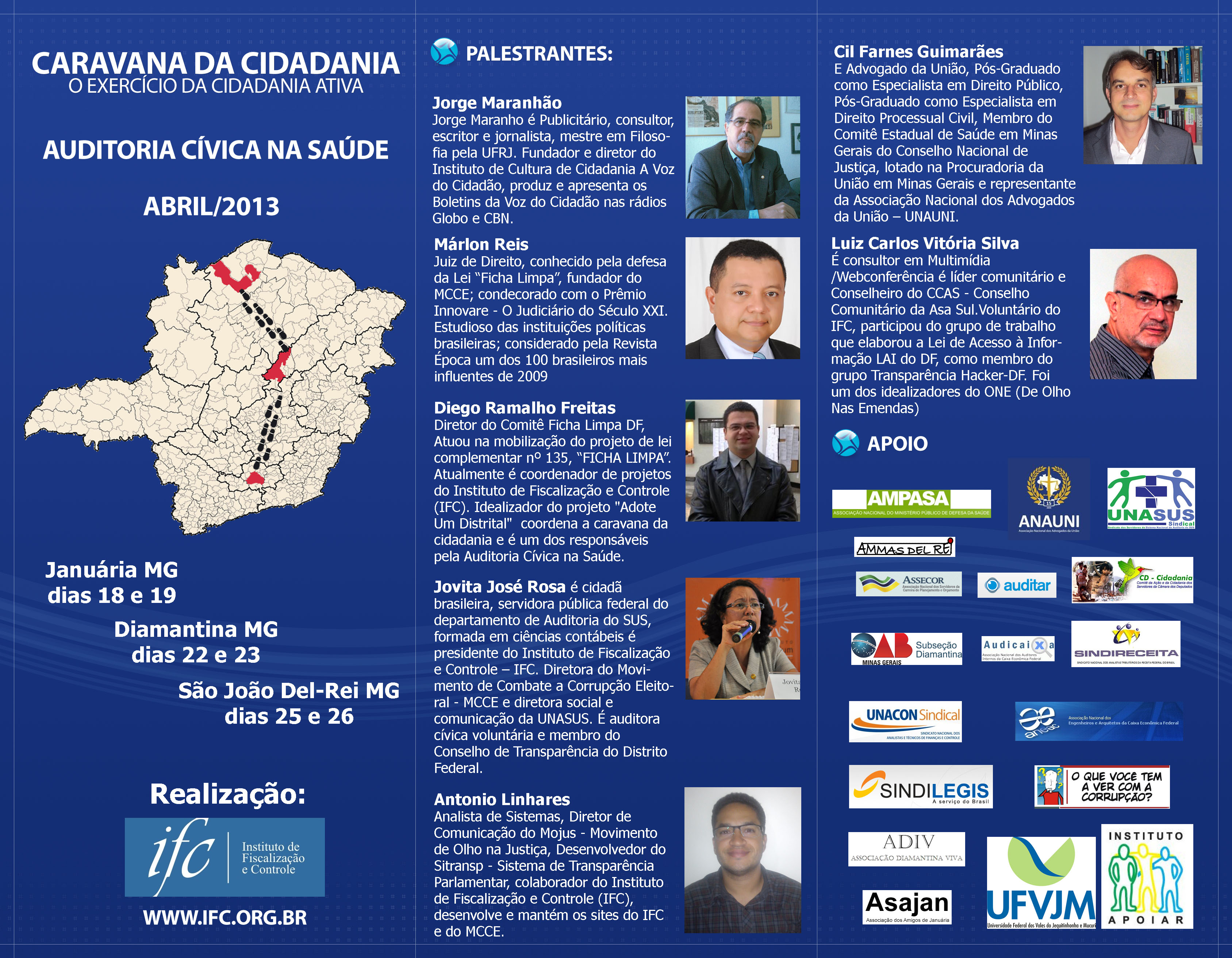 Folder - Caravana da Cidadania Minas Gerais